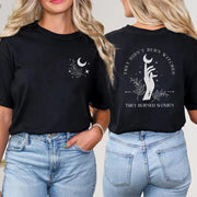 Witchy Feminist Graphic Tee for Women – Boho Celestial Short Sleeve Top