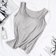 Padded Built-In Bra Vest Tank Top for Women – Slim Fit Casual Sexy Cami