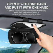 Car Visor Sunglasses Holder – Clip-On Glasses Case